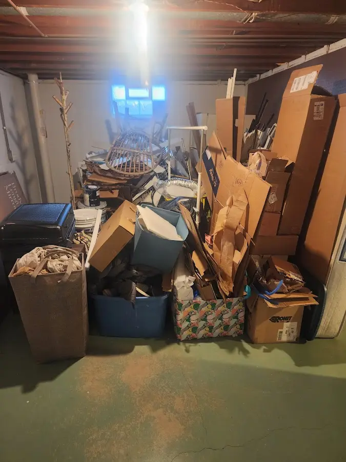 Roll-off dumpster container at job site for Cleanout Dumpster Rental in Brewster